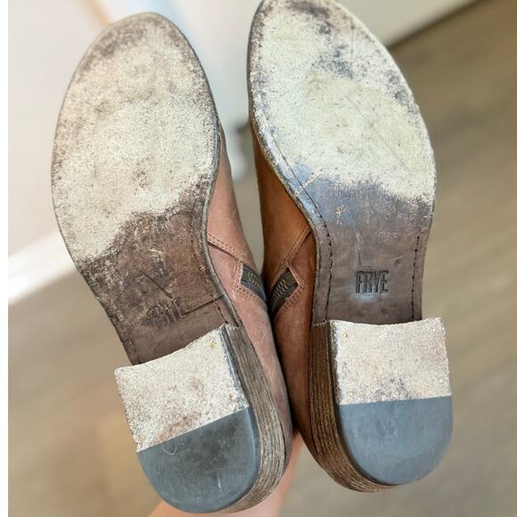 Frye Boots CARSON Booties, Western Boots, Size 9.5M, Brown Leather Cowgirl‎ - Picture 7 of 9